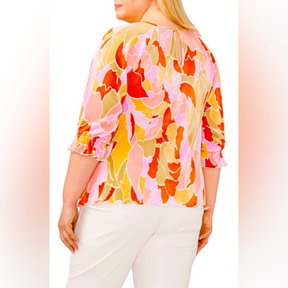HALOGEN Colorful Abstract Women's Top - Picture 7 of 8